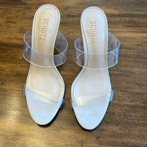 SCHUTZ viral nude Ariella heels size 7.5M